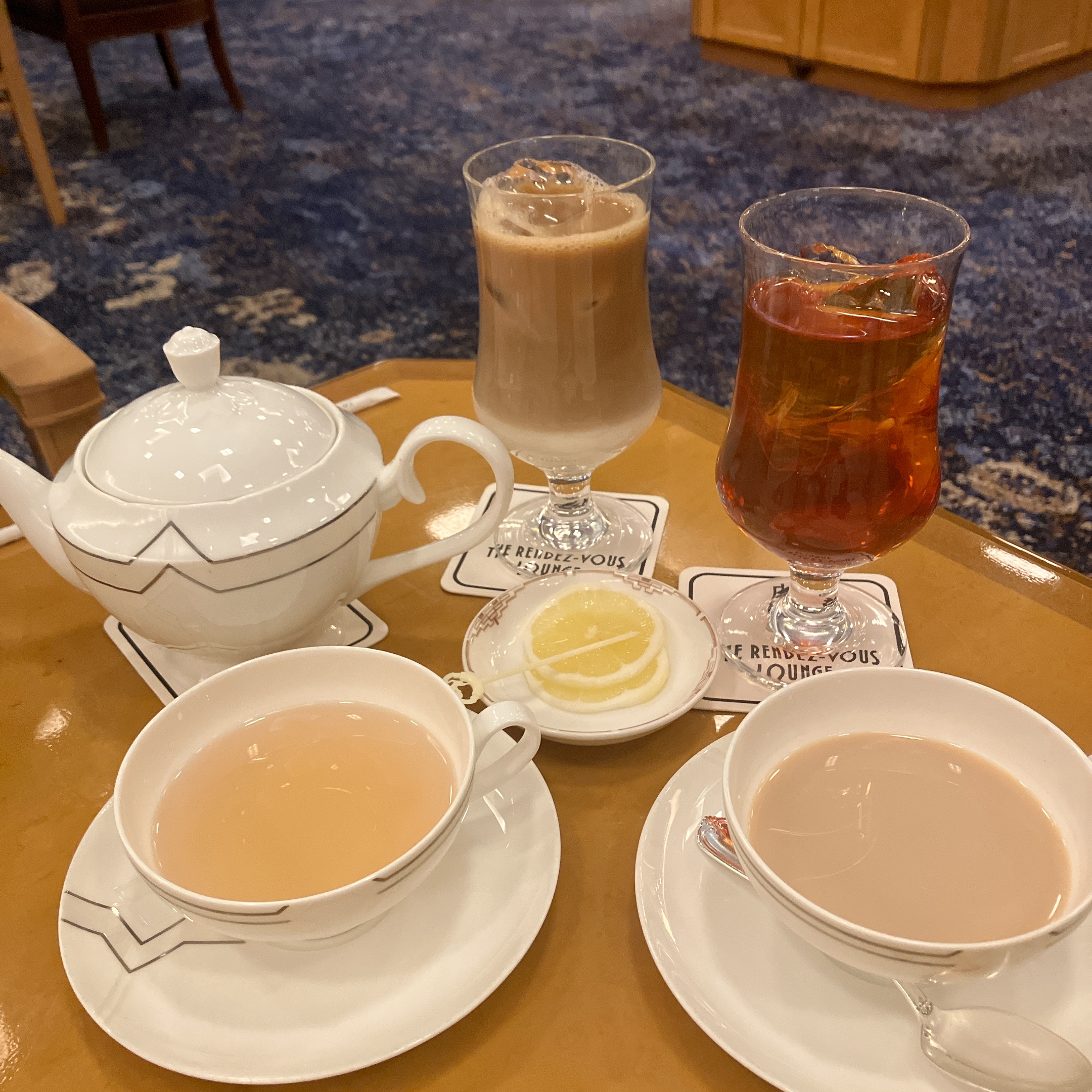 帝国ホテル東京 ランデブーラウンジの紅茶・ハーブティー・コーヒーメニューの集合写真